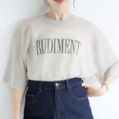 LEPSIM 12ゲージシアーロゴプルオーバー　半袖　シアーニット　Tシャツ
