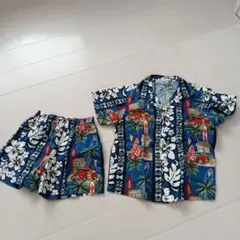 Nui Na Jui ハワイアン半袖シャツ&ショートパンツセット 4T