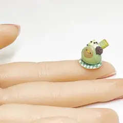 ミニチュア　鳥さんデザートカップ【コザクラインコ】　ハンドメイド