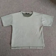 【LOCK HEAVEN】Ｔシャツ フェイクスエード 薄緑 Ｍ