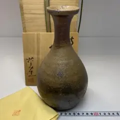 佐藤苔助作　備前焼　砧　花入　共箱　略歴付　花瓶 佐藤苔助作 備前焼 砧 花入 共箱 略歴付 花瓶