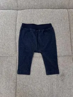 プティマイン ダークブルー ハート型ポケット パンツ 70