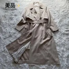 美品!トゥモローランド ウールギャバジン ガウンコート トレンチコート 34