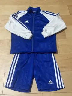 adidas ジャージ 上下セット 120cm 青/白