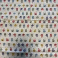 ダブルガーゼ　カルフルうさぎ柄