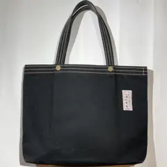 一澤帆布製 トートバッグ 黒 キャンバス A4対応