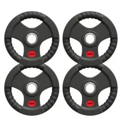 ★新品・送料無料★バーベルプレート計40kgセット(10kg×4枚) ラバー