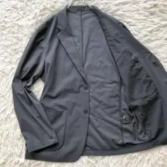 【現行 極美品 25SS】ユニクロ　感動ジャケット　チャコールグレー　L　高伸縮