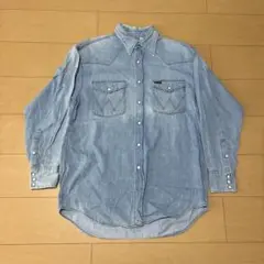 Wrangler ラングラー デニム ウエスタンシャツ ダンガリーシャツ M