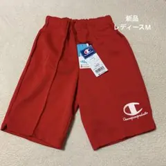 新品　チャンピオン　ハーフパンツ　ショートパンツ　レッド　レディースM