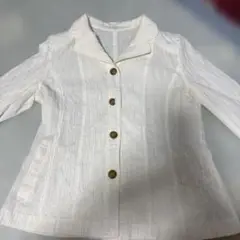 ノアジェ　ホワイトボタン付きジャケット