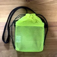 ウィークエンダー　蛍光イエロー メッシュ ショルダーバッグ