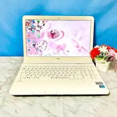 美品✨大人気 NECノートパソコン 白 薄型 大容量 Core-i5 カメラ付