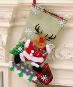 トナカイサンタ1点✨クリスマスの靴下 サンタサックギフトクリスマス サンタ 新品