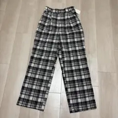 チェック柄カジュアルパンツ