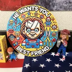 チャイルドプレイ　チャッキー 　ブリキ看板② アメリカン雑貨