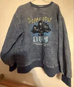 レディース　デニム　スウェット　プリント　ロック