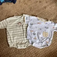 おさるのジョージ半袖ロンパース2点セット
