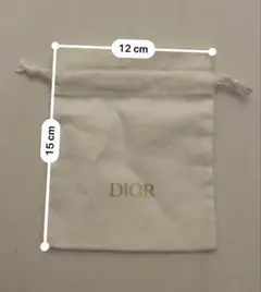 Dior ミニポーチ 巾着 ホワイト
