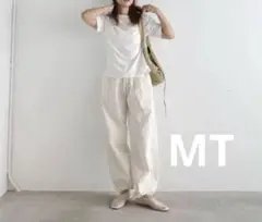 しまむら　hideka ボリュームナイロンバレルパンツ　MTサイズ