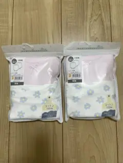 ベビー肌着 80サイズ 花柄 2枚セット