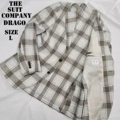 THE SUIT COMPANY テーラードジャケット チェック柄 ベージュ L
