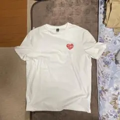 LOVE YOU プリント ホワイトTシャツ