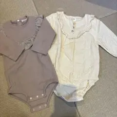 80cm ロンパース2枚セット