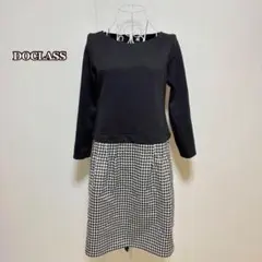 ●DOCLASS 千鳥柄ドッキングワンピース（9）長袖