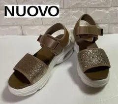【ABC SELECT】 NUOVO ボリューム ソール グリッター サンダル