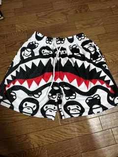 BABY MILO SHARK サメと猿柄ショートパンツG50