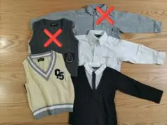 コムサイズム キッズ服 シャツ ベスト 3点 まとめ売り 90cm