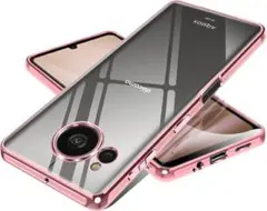 そ　AQUOS Sense7 ケース クリア　ピンク 薄型　軽量　ローズ