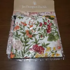 未使用　Jim Thompson シルク花柄スカーフ 約82cm