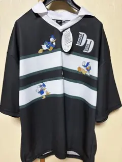 M 新品 ドナルドダック プリント メッシュ 半袖Tシャツ メッシュシャツ