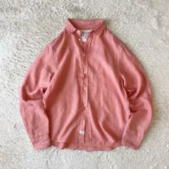 フランクアンドアイリーン FINBAR リネンシャツ XS オレンジ