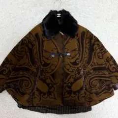 【希少】エトロ ポンチョ ケープ ペイズリー柄 モヘヤ フォックス ブラウン L 2025年最新】Etro ポンチョ・ケープコートの人気アイテム - メルカリ