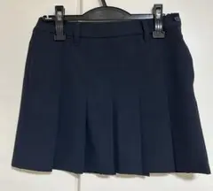 BRIEFING LOGO ELASTIC PLEATED SKIRT_ネイビー
