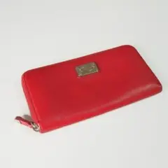 ◆良品◆ トッズ レザー 長財布 ウォレット 赤 レディース 030211