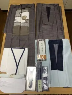 メンズ正絹着物セット 未使用品