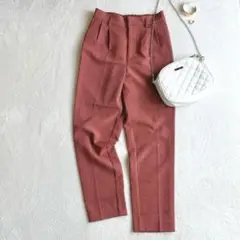 ボディデザート◇カラーパンツ テーパード スラックス タック入 ストレッチ M