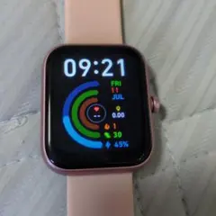 ピンク スクエア型 スマートウォッチ 本体