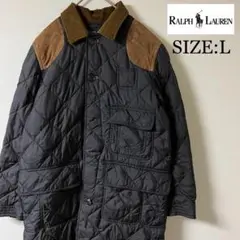 RALPH LAUREN(ラルフローレン)キルティングダウンコート/L/ブラック