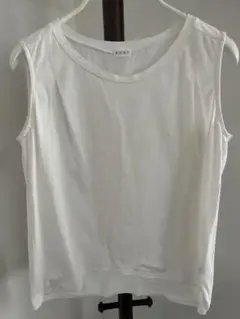 PLST ホワイト ノースリーブ Tシャツ　Mサイズ