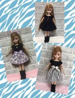 りかちゃんの服、ピアス、ヘアゴムセット