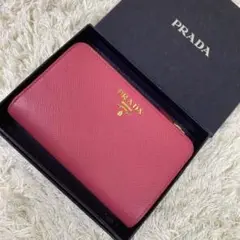 美品✨PRADA サフィアーノメタル 1ml225 長財布 peonia