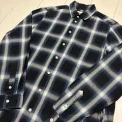 ブランド古着！日本製 DISCOVERED オンブレ チェック柄 グランパシャツ