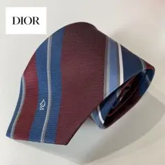 ネクタイ ブランド ディオール 赤 ストライプ/Christian Dior