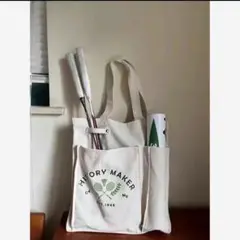 バドミントンラケット 手提げバッグ ベージュ