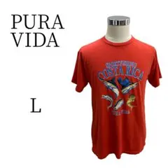 ★美品 PURA VIDA プラヴィダ 赤 Tシャツ・カットソー L